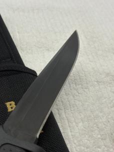 Buck 650 Nighthawk USA Fixed Black Blade Sheath Knife Made In 1995 No Box