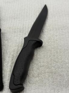 Buck 650 Nighthawk USA Fixed Black Blade Sheath Knife Made In 1995 No Box