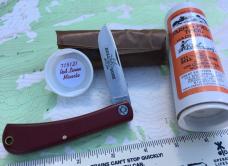 GEC 715121 Farm & Field Bull Nose Red Linen Micarta NEW