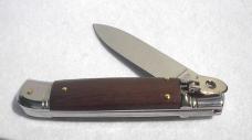 NEW OLD STOCK AKC 8" ITALIAN LEVER LOCK SWITCHBLADE SANTOS WOOD MANIAGO ITALY - NEVER USED - MINT 