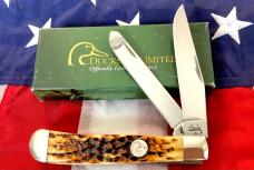 Case xx Ducks Unlimited Trapper Knife w/ Sweet Antique Bone Handles (mdl# 6254 SS) -NOS in Orig box