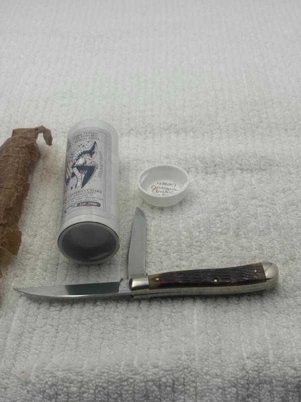 Great Eastern Cutlery Tidioute 488217 Bone 2 Blade Trapper Made In USA Great Eastern Cutlery Tidioute 488217 Bone 2 Blade Trapper Made In USA
