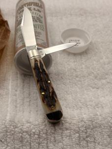 Great Eastern Cutlery Northfield UN-X-LD Made In USA 2 Blade Stag #141218