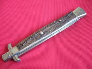 Ultra Rare PASCOTTO 62 cm. Button Open/Close Select STAG Stiletto Switchblade Knife