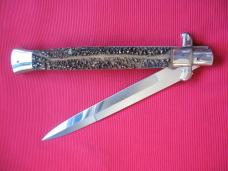 Ultra Rare PASCOTTO 62 cm. Button Open/Close Select STAG Stiletto Switchblade Knife