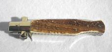NEW AGA CAMPOLIN "BLACK WIDOW" 11" BEAUTIFUL GENUINE STAG 5MM BLADE, FACTORY FILEWORK  MANIAGO ITALY