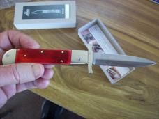 Hubertus Guardian Solingen, Germany Very Rare Red Bone Swing Guard UNUSED W/Box