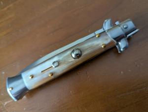 FRANK BELTRAME 23CM 9" DAGGER STILETTO FRENCH TIP COW HORN...NEW AND SNAPPY!