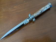 FRANK BELTRAME 23CM 9" DAGGER STILETTO FRENCH TIP COW HORN...NEW AND SNAPPY!