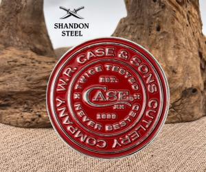 Case XX Knives 2026 Red & Antique Silver 50295 Collectors Challenge Coin
