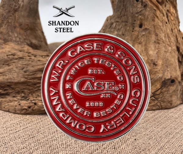 Case XX Knives 2026 Red & Antique Silver 50295 Collectors Challenge Coin Case XX Knives 2026 Red & Antique Silver 50295 Collectors Challenge Coin