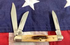 Case xx 2004 Tiny Stockman Knife Mdl# 6.5237 SS w/ Sweet Bone Stag Handles -NOS
