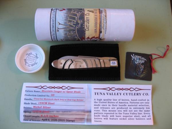TUNA VALLEY 2026 MOUNTAIN COUGAR SWING GUARD CROSS CUT MAMMOTH BARK IVORY #6 TUNA VALLEY 2026 MOUNTAIN COUGAR SWING GUARD CROSS CUT MAMMOTH BARK IVORY #6