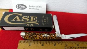2023 CASE XX PERSIMMON ORANGE STRIPE 6207 MINI TRAPPER 3-12quot AS FOUND MINT UNUSED 