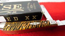 2023 CASE XX PERSIMMON ORANGE STRIPE 6207 MINI TRAPPER 3-1/2" AS FOUND MINT UNUSED 