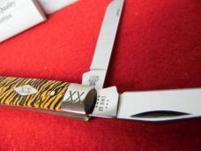 2023 CASE XX PERSIMMON ORANGE STRIPE 6207 MINI TRAPPER 3-1/2" AS FOUND MINT UNUSED 
