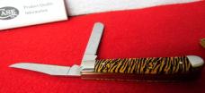 2023 CASE XX PERSIMMON ORANGE STRIPE 6207 MINI TRAPPER 3-1/2" AS FOUND MINT UNUSED 