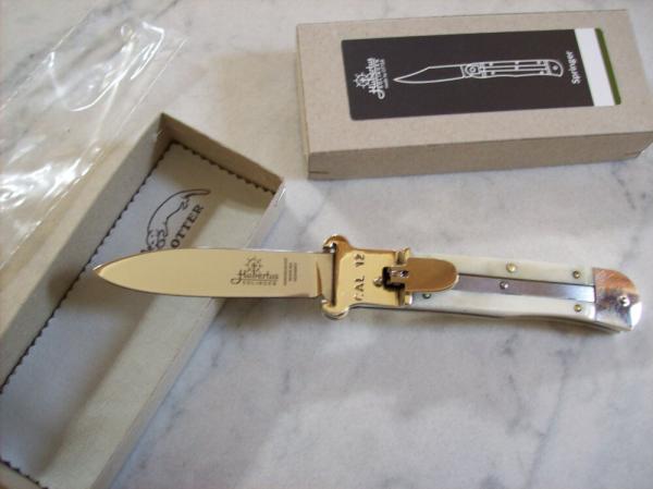 Hubertus Knife Shellpuller Patronenzieher Large Size 11 White Smooth Bone UNUSED NIB.
