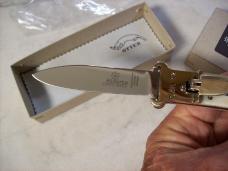 Hubertus Knife Shellpuller Patronenzieher Large Size 11 White Smooth Bone UNUSED NIB.