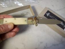Hubertus Knife Shellpuller Patronenzieher Large Size 11 White Smooth Bone UNUSED NIB.