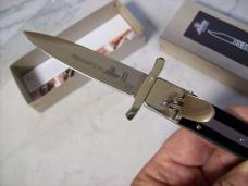 Hubertus The Guardian Knife Solingen, Germany Very Rare Green Bone Swing Guard UNUSED W/Box