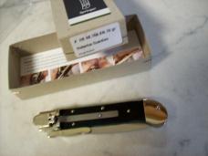 Hubertus The Guardian Knife Solingen, Germany Very Rare Green Bone Swing Guard UNUSED W/Box