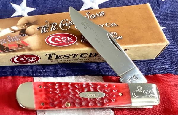 Large 1989 Case xx Centennial Jack knife (Mdl# R6199 1/2 SS) w Red Bone Handles -MOS Large 1989 Case xx Centennial Jack knife (Mdl# R6199 1/2 SS) w Red Bone Handles -MOS