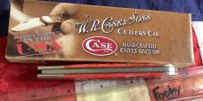 Large 1989 Case xx Centennial Jack knife (Mdl# R6199 1/2 SS) w Red Bone Handles -MOS