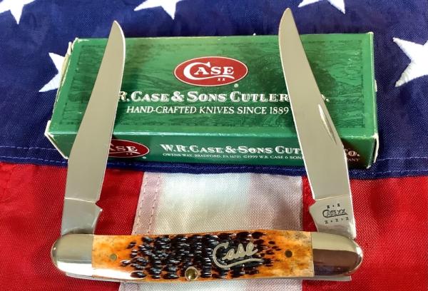 Case xx 2002 Muskrat Knife (Musk) w/ Nice Autumn Bone Handles & Case xx Silver Script Shield -NOS Case xx 2002 Muskrat Knife (Musk) w/ Nice Autumn Bone Handles & Case xx Silver Script Shield -NOS