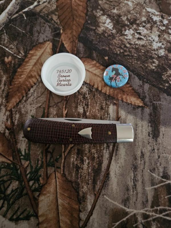 Gec 74 Brown Burlap Micarta Gec 74 Brown Burlap Micarta