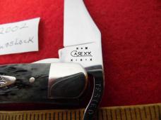 2002 CASE XX BONE RUSSLOCK 3-3/8" CLOSED AS FOUND MINT UNUSED 