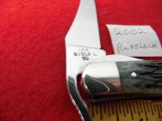 2002 CASE XX BONE RUSSLOCK 3-3/8" CLOSED AS FOUND MINT UNUSED 