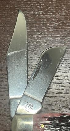 CASE XX - 2001 Large Stockman Stainless steel blades - pink bone covers and 'Case XX' script inlay