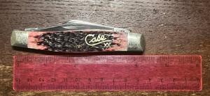 CASE XX - 2001 Large Stockman Stainless steel blades - pink bone covers and 'Case XX' script inlay