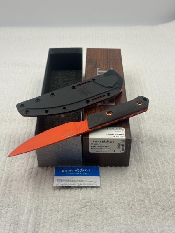 Benchmade 15600OR Raghorn Prototype Fixed Blade Hunting Knife NIB Made In USA Benchmade 15600OR Raghorn Prototype Fixed Blade Hunting Knife NIB Made In USA
