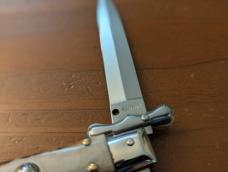 ITALIAN MADE MEDICI STYLE SWING GUARD AUTOMATIC STILETTO NICKEL SILVER NEW OLD STOCK 