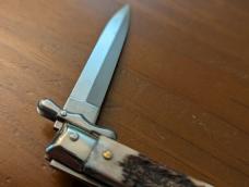 ITALIAN MADE MEDICI STYLE SWING GUARD AUTOMATIC STILETTO NICKEL SILVER NEW OLD STOCK 