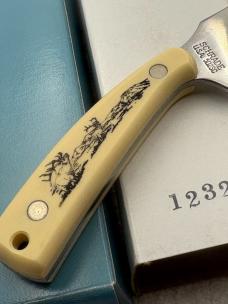Schrade Scrimshaw USA 1994 Ltd Ed Great American Outdoor Series #1232 / 1500
