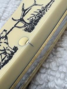 Schrade Scrimshaw USA 1994 Ltd Ed Great Outdoor Series 507SC Folding Hunter 