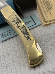Schrade Scrimshaw USA 1994 Ltd Ed Great Outdoor Series 507SC Folding Hunter 