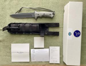  CHRIS REEVE GREEN BERET KNIFE 7quot SPEAR POINT SERRATED EDGE MAGNACUT BLADE NEW