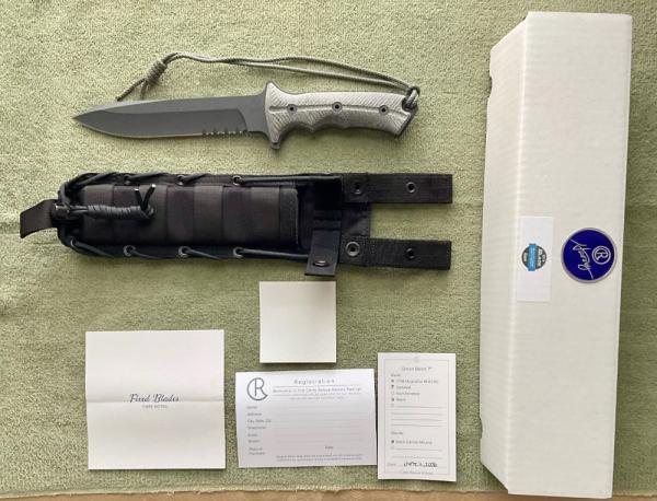 ???? CHRIS REEVE GREEN BERET KNIFE 7" SPEAR POINT SERRATED EDGE MAGNACUT BLADE NEW