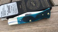 Case XX Axe Handle Knife Caribbean Blue Sawcut Bone Gorgeous!
