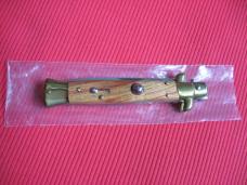Older 9" TULIP WOOD Flat Ground BLADE ITALIAN STILETTO Knife - New Old Stock