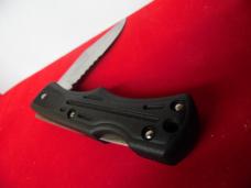 SCHRADE IRELAND 4" LOCK BACK RUBBER GRIPS PART SERRATED AS FOUND MINT UNUSED 