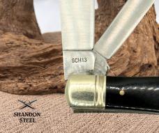 Schrade Walden Cigar Box Classics 2 Blade Tobacco Pocket Knife Black Bone (4)