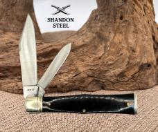 Schrade Walden Cigar Box Classics 2 Blade Tobacco Pocket Knife Black Bone (4)
