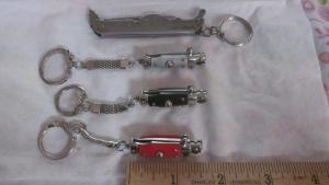 Group of 4 Italian Stiletto Keychain knives