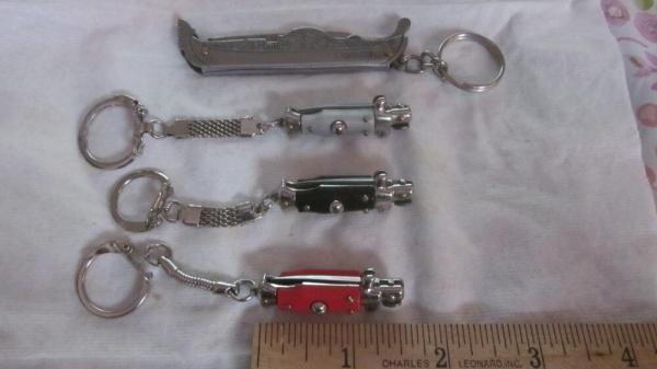 Group of 4 Italian Stiletto Keychain knives Group of 4 Italian Stiletto Keychain knives