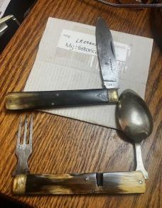 MINT 1800's CAMP KNIFE CAST STEEL